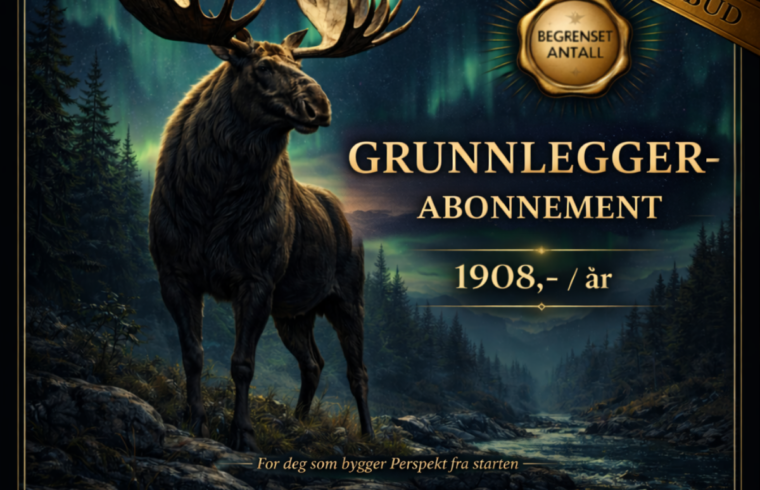 Perspekt grunnlegger-abonnement lanseringstilbud – 1908 kr per år